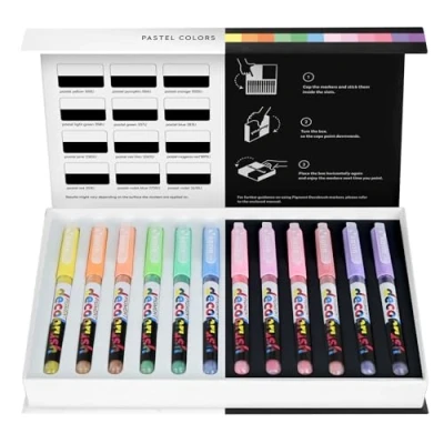 Imagen de Karin Pigment Decobrush Pastel Colors Collection, 29C7, 12 unidades (1 unidad)