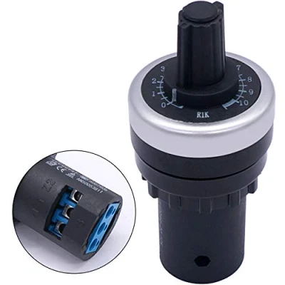 Imagen de Taiss /1 unids LA42DWQ 22 22mm 1 K gobernador rotativo potenciómetro inversor resistencia Variable velocidad de impulsión
