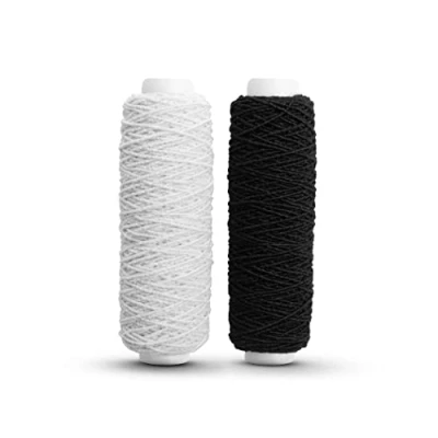 Imagen de Elástico fruncido 20m (negro y blanco, paquete de 1)