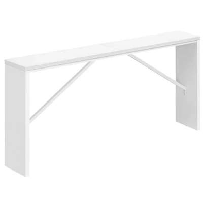 Imagen de MAHANCRIS Mesa de Entrada, Sofá, Consola, Aparador para Comedor Vintage, Auxiliar Estrecha Detrás Resistente y Estable, Blanco ACTWT15801