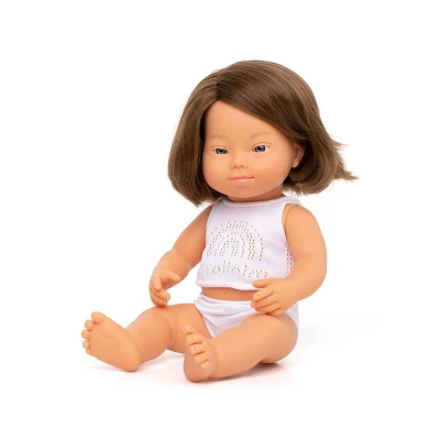 Imagen de Muñeca Síndrome Down Caucásica 38cm
