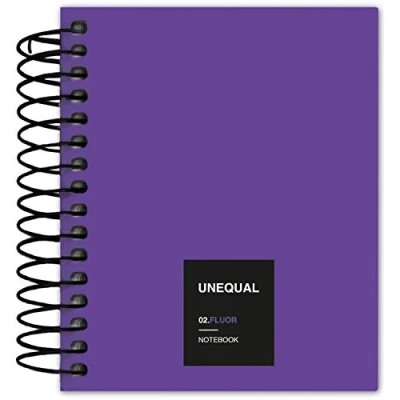 Imagen de Grafoplás 88556035. Cuaderno con Espiral, A7, Cuadriculado, 100 Hojas, 70 g, Violeta, Unequal Flúor