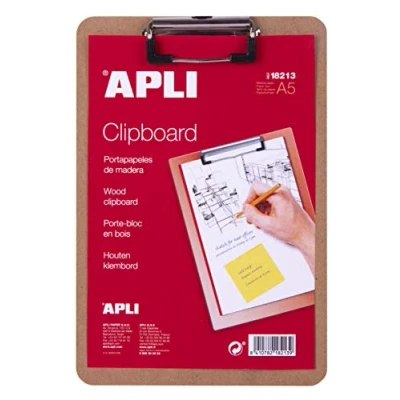 Imagen de Apli 18213 Clipboard madera, Marrón, A5