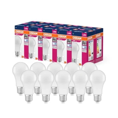 Imagen de OSRAM Valor de estrella LED Lámpara clásica A100 para enchufe E27, forma pera, viernes, 1521 lúmenes, blanco frío (4000k), reemplazo bombillas convencionales 100W, 10 paquetes