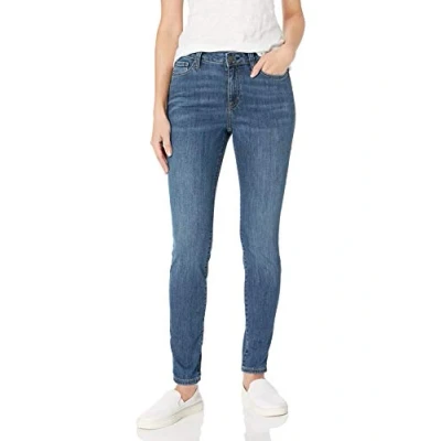 Imagen de Amazon Essentials Pantalón Vaquero Pitillo de Talle Medio Mujer, Lavado Medio, 50 Largo