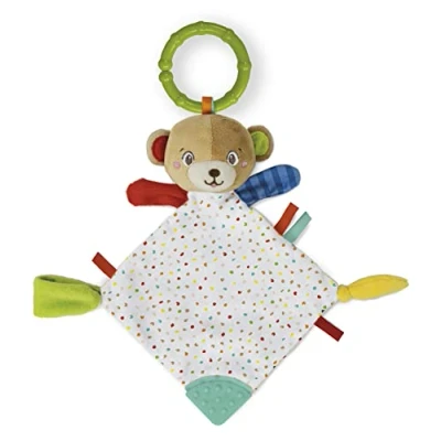 Imagen de Clementoni sonajero Dulce Osito, de Peluche, bebé Desde 0 Meses con mantita doudou (17786)