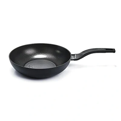 Imagen de Moneta Nova Wok, Aluminio, Negro, 28 cm, para todo tipo de cocinas incluida inducción
