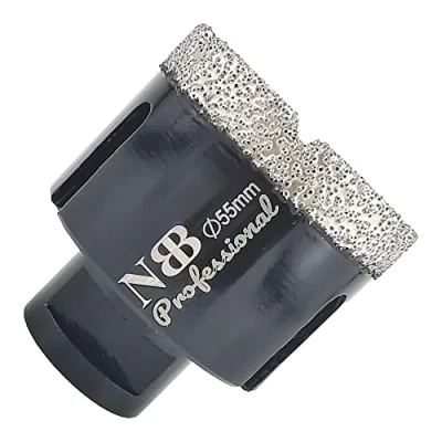 Imagen de NBB Broca de diamante con M14, corona para taladrar en seco y húmedo profesionalmente porcelana dura, cerámica, baldosas, granito, mármol, azulejo, Amoladora Angular (55mm)