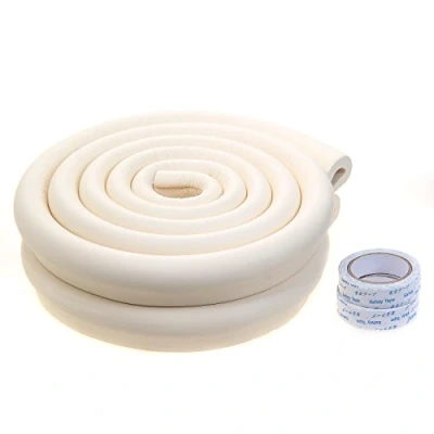 Imagen de TUKA 4 Metros Protector Borde Anti Golpe, Forma de U Espuma para Mesa Borde, anticolisión Tira Seguridad Bebés y niños, Suave Protectores Vidrio, 2X 2M, Marfil, TKD7003 ivory