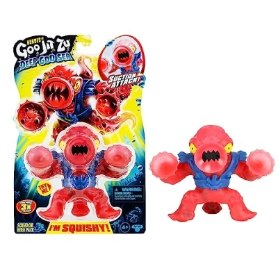 Imagen de Heroes of Goo JIT Zu Deep Sea Estuche de héroes Squidor (figura súper suave, relleno una sustancia viscosa ataque ventosa, estira tu héroe hasta tres veces su tamaño