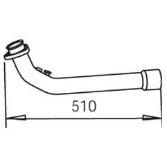 Imagen de DINEX 48155 Tubo de escape 512 delante 80 Euro 5