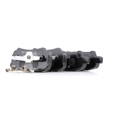 Imagen de BOSCH 0 986 424 814 Juego de pastillas freno Low Metallic con avisador acústico desgaste clip émbolo MITSUBISHI: Lancer 8 Limousine