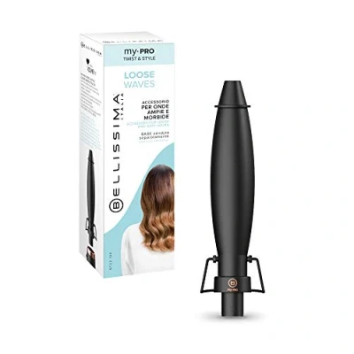 Imagen de Bellissima Imetec My Pro GT22 130, Accesorio Rizador Loose Waves para la base moldeadora de pelo Twist &amp; Style, cilindro 26 38 mm diámetro, temperatura hasta 190ºC