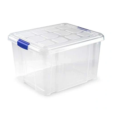 Imagen de PLASTIC FORTE, Caja de almacenamiento, TRANSPARENTE, 25 Litros, sin ruedas