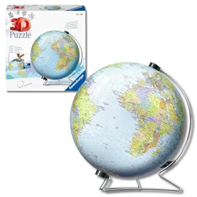 Imagen de Ravensburger 12436 7 Globo 3D Puzzle, 540 Piezas, Multicolor, Edad Recomendada 10+, Dimensiones 27.5 x 23.3 cm