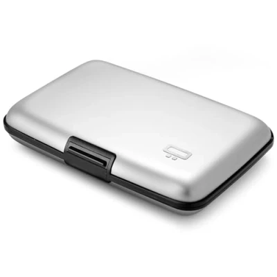 Imagen de Ögon Smart Wallets Cartera de Aluminio Stockholm Tarjetero RFID antirrobo Capacidad 10 Tarjetas y Billetes (Plateado)