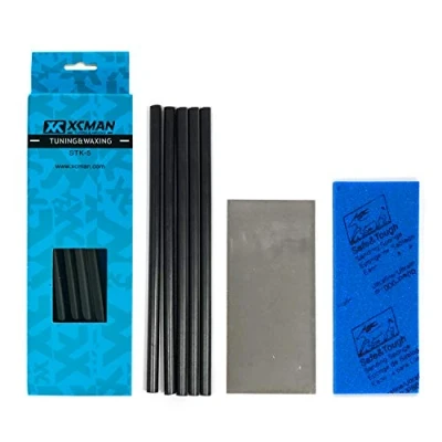 Imagen de XCMAN Alpine Freeride Kit de reparación Base esquí y Snowboard Ptex: 5 ptex, raspador Metal, Esponja Lijado