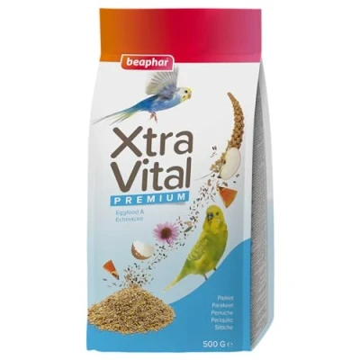 Imagen de Beaphar XtraVital Alimento para Periquitos, Equilibrado con Frutas, Semillas, Pasta de Huevo, 500 g