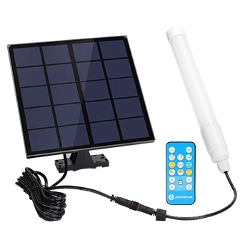 Imagen de Aigostar Luz Solar Exterior 50W 500LM Lámpara con mando a distancia, Tubo T8, IP65 regulable: 3000K/4000K/6500K.Luces cable de 3 m