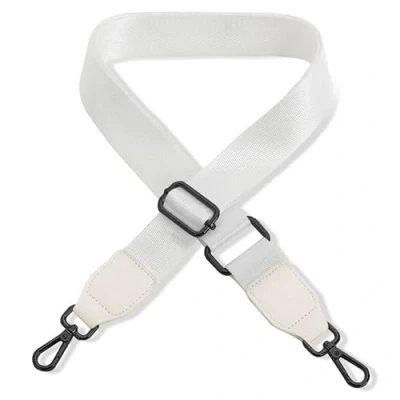 Imagen de correa para el hombro bolso de mano o portátil, color blanco, plateado, longitud ajustable 89 a 142 cm, ancho 3,8 repuesto, hombro,