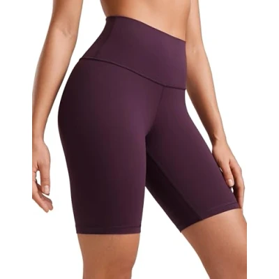 Imagen de CRZ Yoga Womens Butterluxe Motorista Shorts 20cm Cintura Alta Ejercicio Correr Pantalones Cortos De Morado Oscuro 42