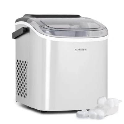 Imagen de Klarstein Maquina de Hielo para Encimera, Hacer Cubitos Casa, Producción 20 kg., Depósito Agua Capacidad 3 l., Hielos Grandes y Pequeños, Ice Maker Sistema Auto Limpieza