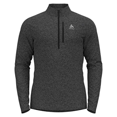 Imagen de Odlo Camiseta de Manga Larga con Medio Cierre TENCIA Sudadera, Hombre, Gris Oscuro, M