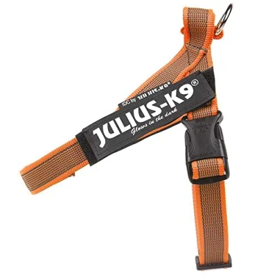 Imagen de Julius K9 Color &amp; Gray Arnés de Correa IDC, Tamaño: XL/2, Naranja Gris