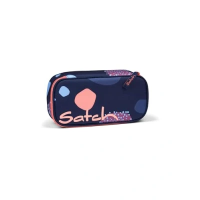 Imagen de satch Estuche extragrande con compartimento separador, cremallera, soporte para bolígrafos, escuadra, ventana horario, coral Reef azul oscuro