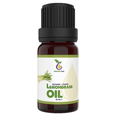 Imagen de Aceite de citronela orgánico 10 ml 100% natural limongrass vegano Lemongrass Oil (Cymbopogon Citratus Leaf Oil) esencial hierba limón para lámpara aromática, difusor