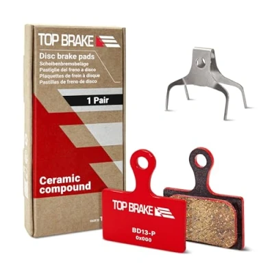 Imagen de Top Brake Pastillas de Freno Disco Bicicleta para Shimano XTR M9100,Dura Ace R9170, GRX RX400, BR RS305,405,505,805; Tektro HD R310/R510,TRP Hylex Flat Mount (Performance Rojo)