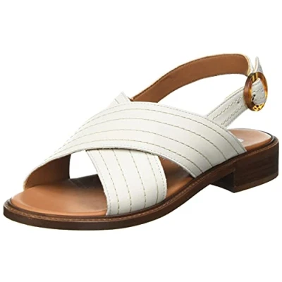 Imagen de Bensimon Sandale Plate CROISEE, Mule Mujer, Ecru, 38 EU