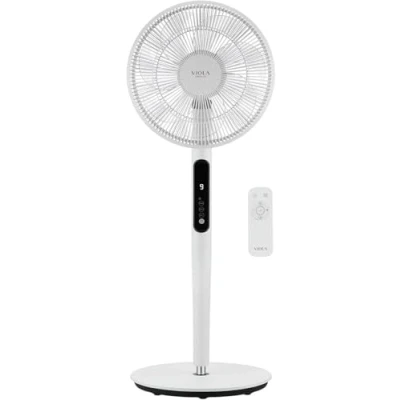 Imagen de VIOLA Ventilador de Pie Silencioso con Mando a Distancia, Potente Motor Digital Bajo Consumo 19W, 7 Aspas Aerodinámicas, 9 Velocidades, Oscilación 120, Rotación Vertical, Turbo, Temporizador