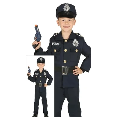Imagen de FIESTAS GUIRCA, S.L. Disfraz de Policía Uniforme Infantil L (10/12 años)
