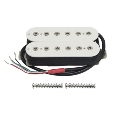 Imagen de FLEOR pastilla de cuello guitarra eléctrica Alnik 5, Humbucker doble bobina, color blanco