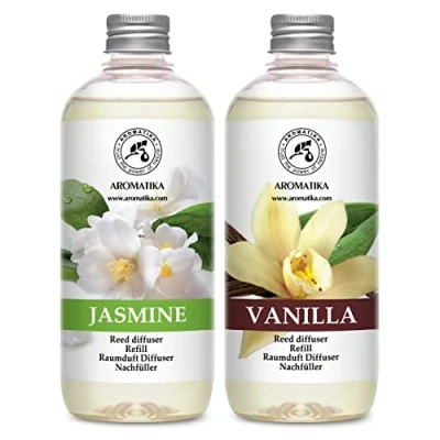 Imagen de Recarga para Difusor Carrizo Vanille 500ml y Jazmín Relleno Difusores Aromáticos Ambientador Fragancia Habitación