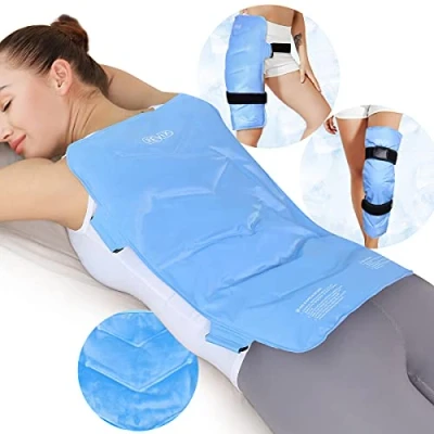 Imagen de REVIX Gran paquete de hielo para aliviar el dolor espalda, envoltura lesiones, hinchazón, moretones, inflamación, terapia compresión frío todo cuerpo, XXL