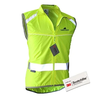 Imagen de Salzmann 3M Chaleco Ciclismo Ligero con Inserciones de Malla Transpirable Hecho Scotchlite