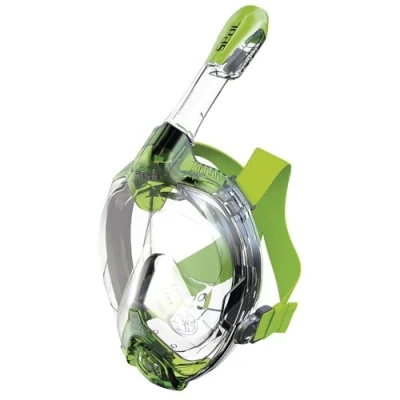Imagen de Seac Libera, máscara de Snorkel Integral Nueva generación, Silicona hipoalergénica, liberación rápida, 4 tamaños, Negro/Verde, S/M