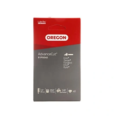 Imagen de Oregon AdvanceCut Cadena para Motosierra de Altura, paso 3/8, calibre 0,050, 40 eslabones en barra 25 cm (10). Compatible con: Ryobi, Black &amp; Decker, Einhell