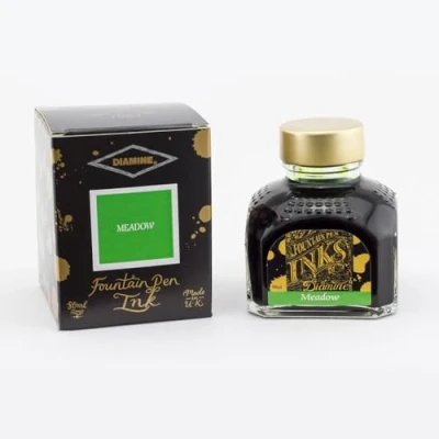 Imagen de Diamine Frasco de tinta pluma estilográfica 80 ml turquesa, color verde prado