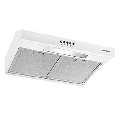 Imagen de Concept OPP1250 Campana extractora (50 cm, con iluminación LED y 3 niveles de potencia, 135 m3/h, 65 W, función recirculación, 60 dB, 82 mm), color blanco