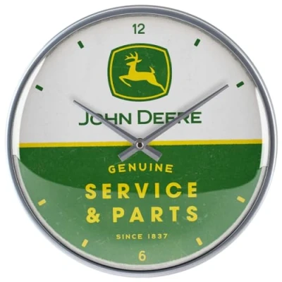 Imagen de Nostalgic Art Reloj de Pared Retro, Ø 31 cm, John Deere Service &amp; Parts Idea Regalo para Amantes los Tractores, Gran decoración la Cocina, diseño Vintage