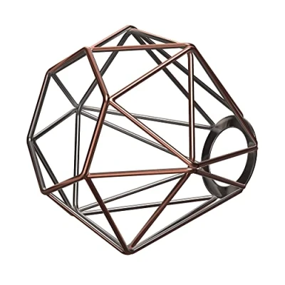 Imagen de ledscom.de pantalla jaula, bronce, 155mm Ø, pantalla, de recambio, colgante, metálica, vintage