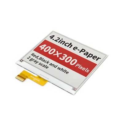 Imagen de Waveshare 4.2 Inch E Paper Raw Display Panel(B),400x300 Resolution Red Black White Three Color Ink Electronic Screen Without PCB for Raspberry Pi/Jetson Nano/Arduino/STM32 with SPI Interface