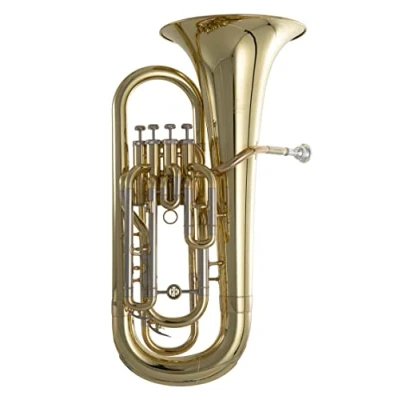 Imagen de Roy Benson Bb Euphonium EP 303 (Instrumento de viento profesional, con tudel latón dorado, correderas exteriores alpaca, válvulas acero inoxidable, estuche forma cómoda)