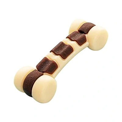Imagen de DONGKER Juguete masticable para perros, sabor a carne de res, huesos masticables masticadores agresivos