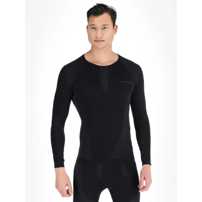 Imagen de FALKE Warm Round Neck M L/S SH Hilo Funcional Secado rápido Termo 1 Pieza, Capa de Base Superior Hombre, Negro (Black 3000) Nuevo ecológico, XXL