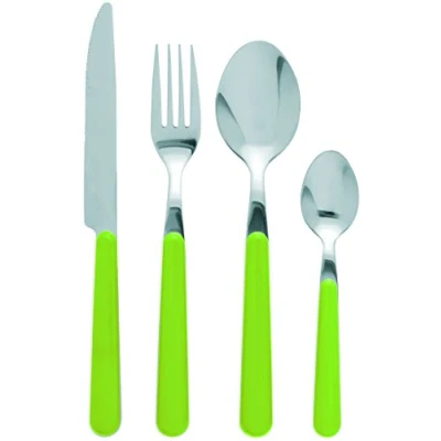Imagen de Excelsa Jolly Servicio 24 Cubiertos, Acero Inoxidable, Verde, Unidad