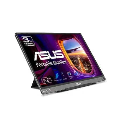 Imagen de Monitor ASUS MB16ACE, 15.6&quot; Full HD, 5 ms, IPS, USB C, Antiparpadeo, Filtro luz azul, Gris